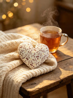 Brown Floral Lavender Scented Heart