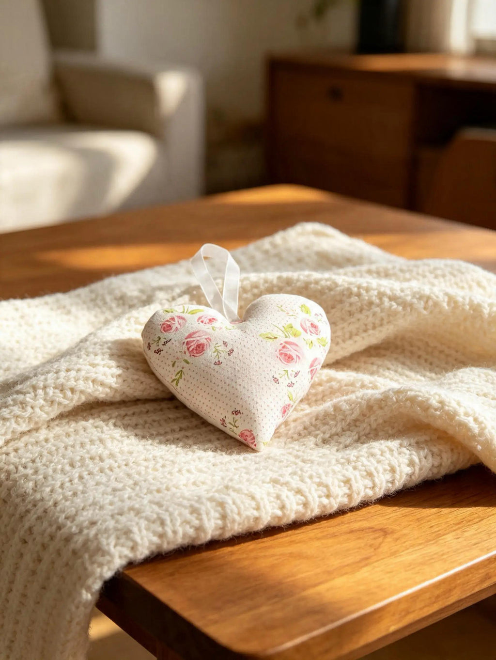 Pink Floral Lavender Scented Heart