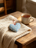 Blue Floral Lavender Scented Heart