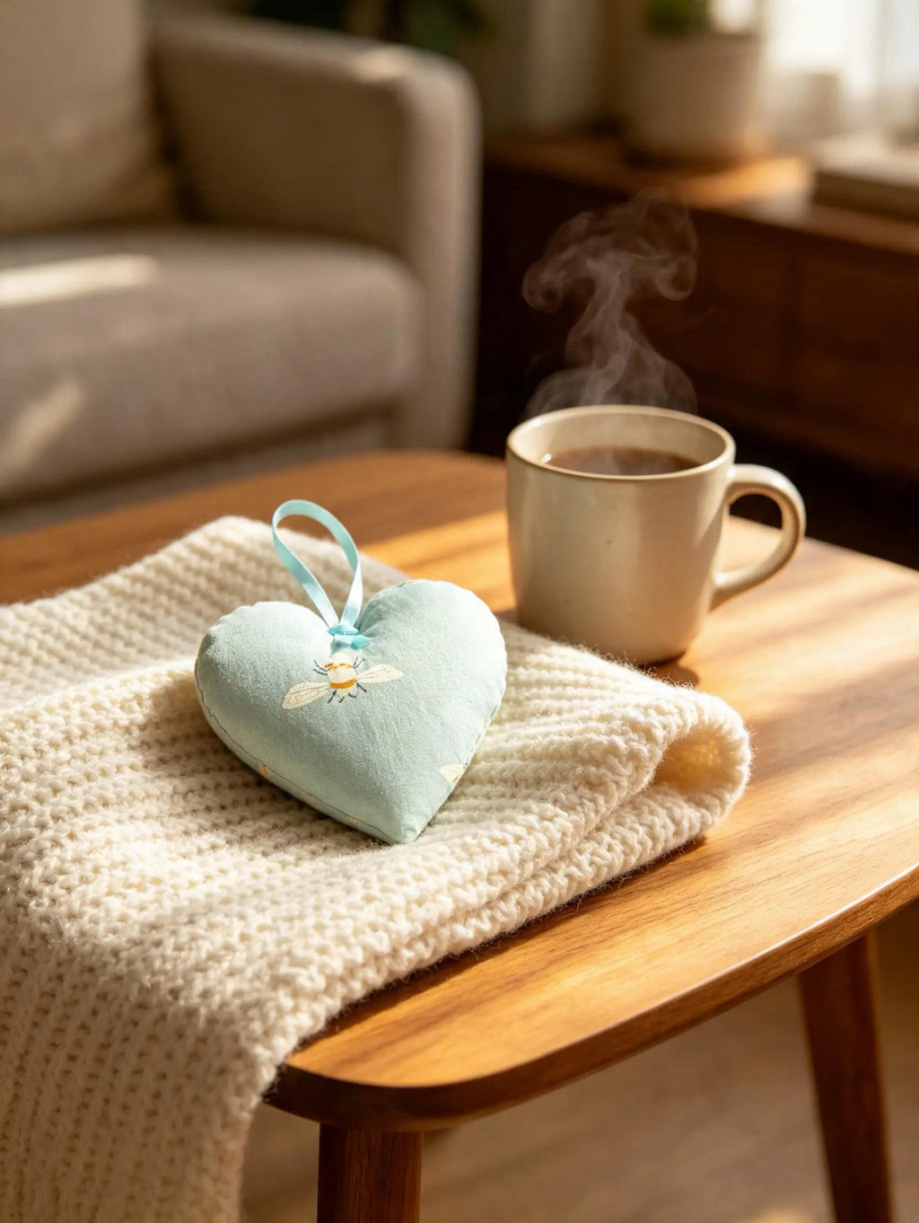 Blue Bee Lavender Scented Mini Heart