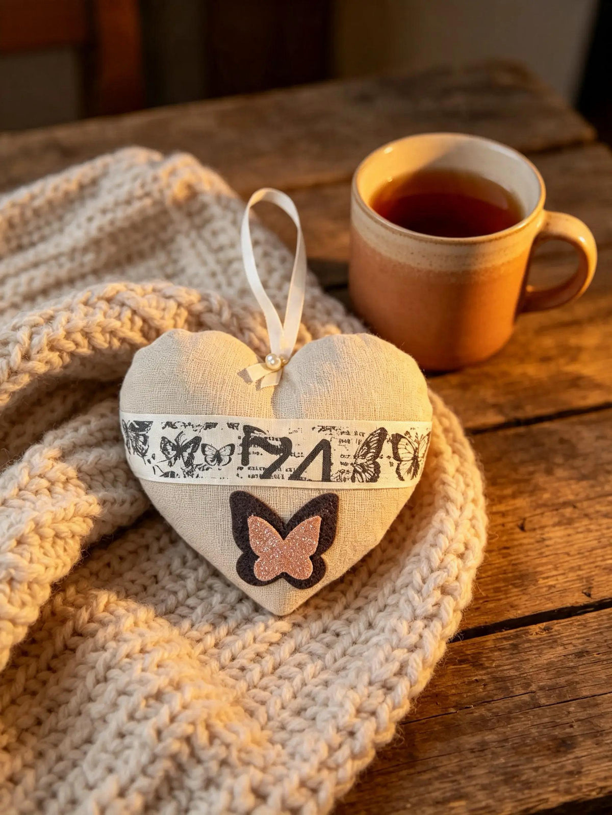 Butterfly Lavender Scented Heart