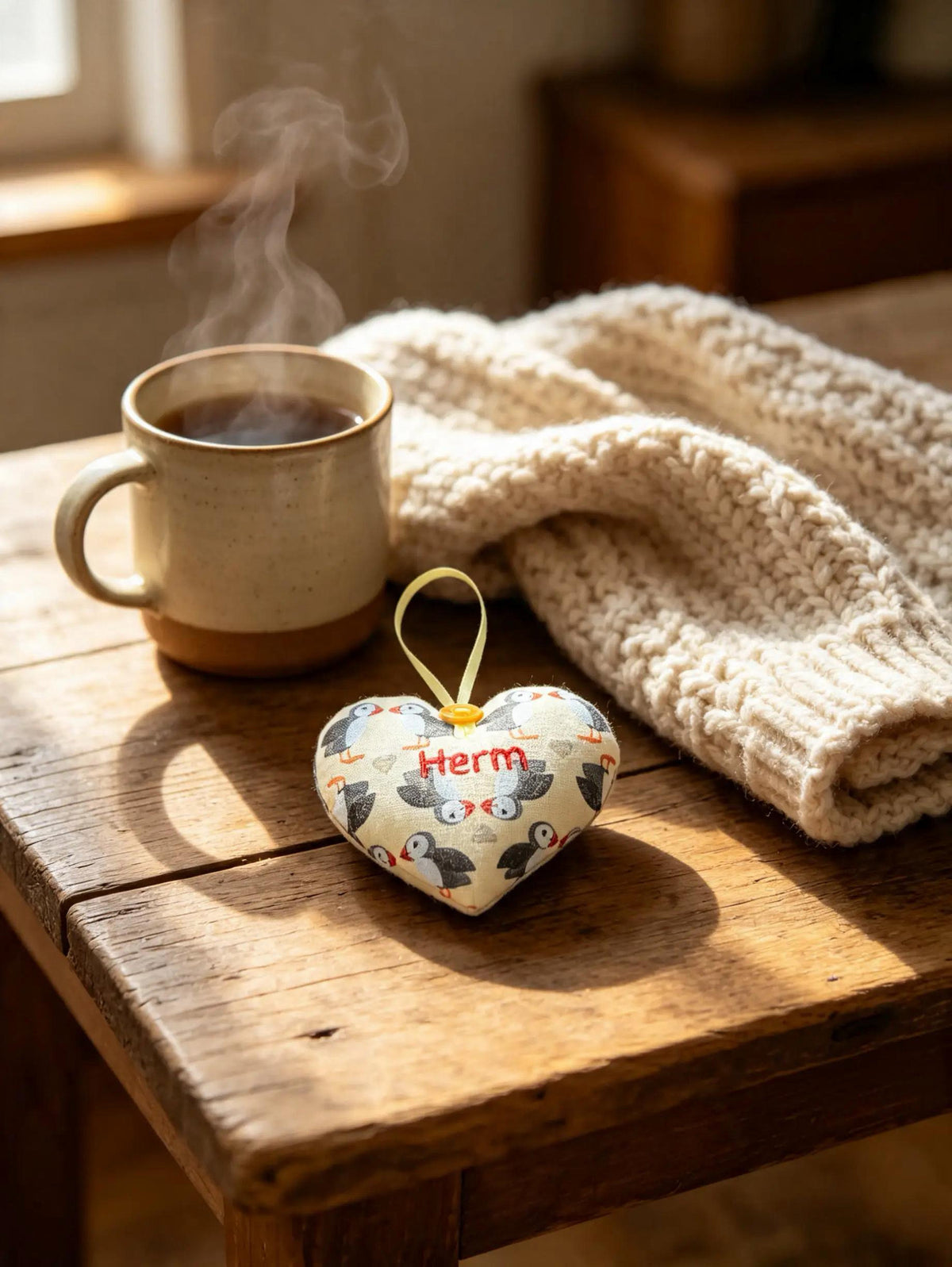 Herm Puffin Lavender Scented Mini Heart