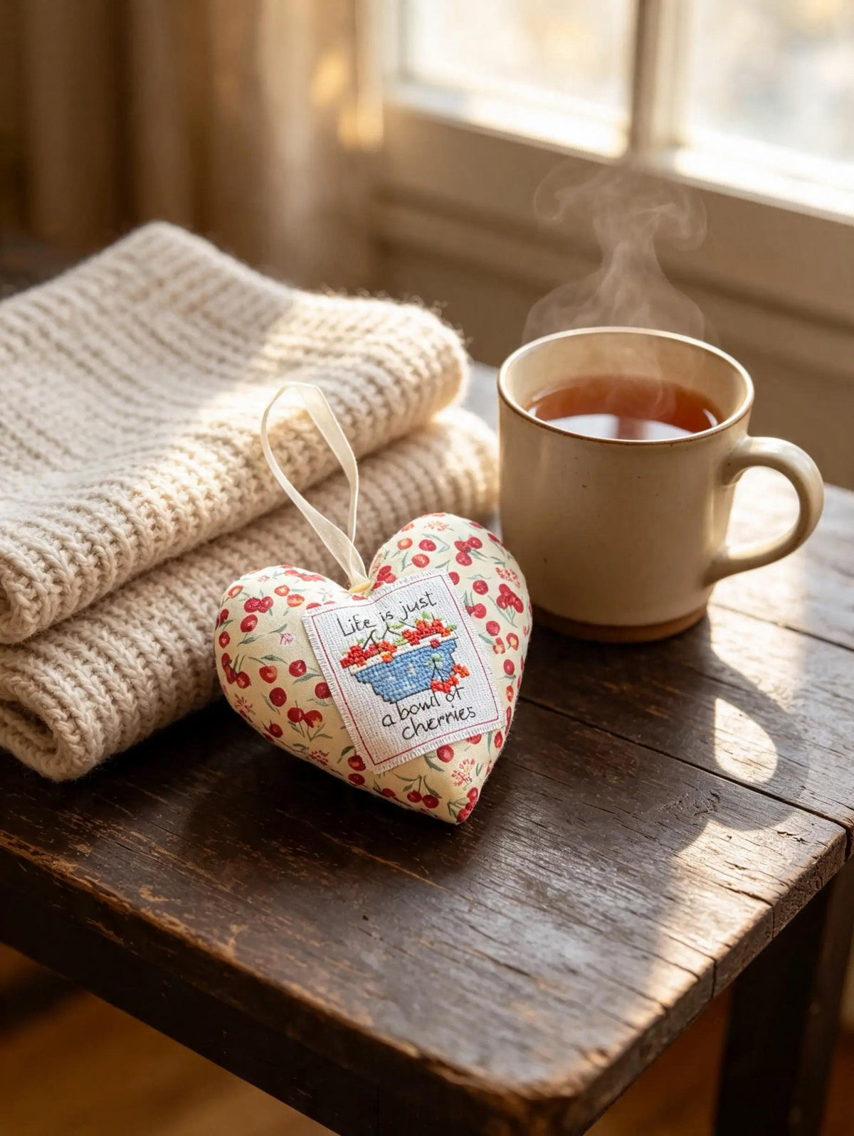 Cherry Lavender Scented Heart