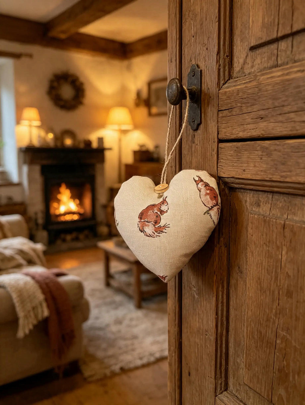 Squirrel Lavender Scented Heart