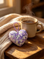 Purple Floral Lavender Scented Mini Heart