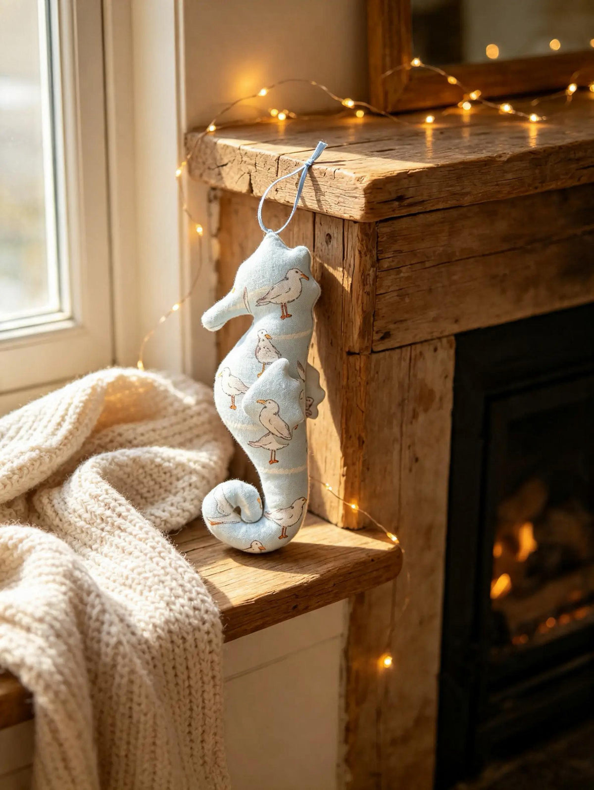 Gull Print Lavender Scented Seahorse