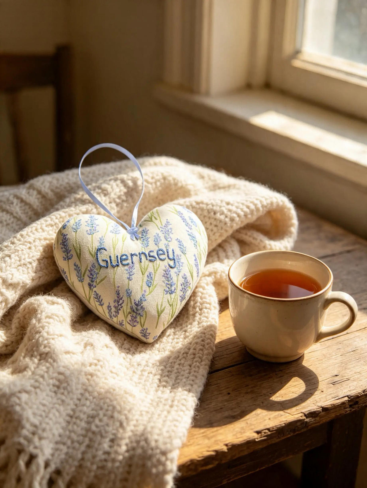 Guernsey Lavender Flower Scented Heart