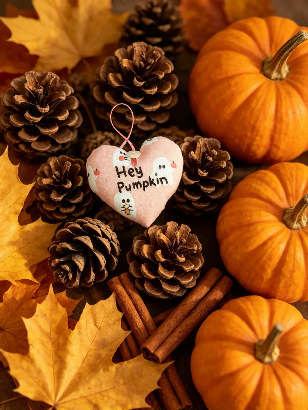 Hey Pumpkin Scented Ghost Mini Heart