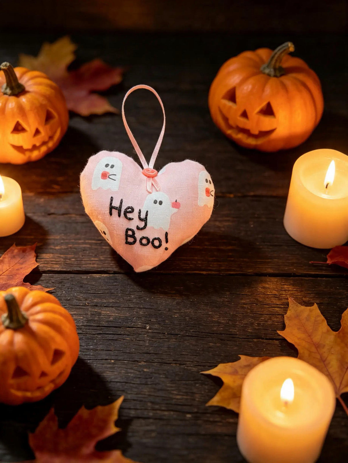 Hey Boo Scented Ghost Mini Heart