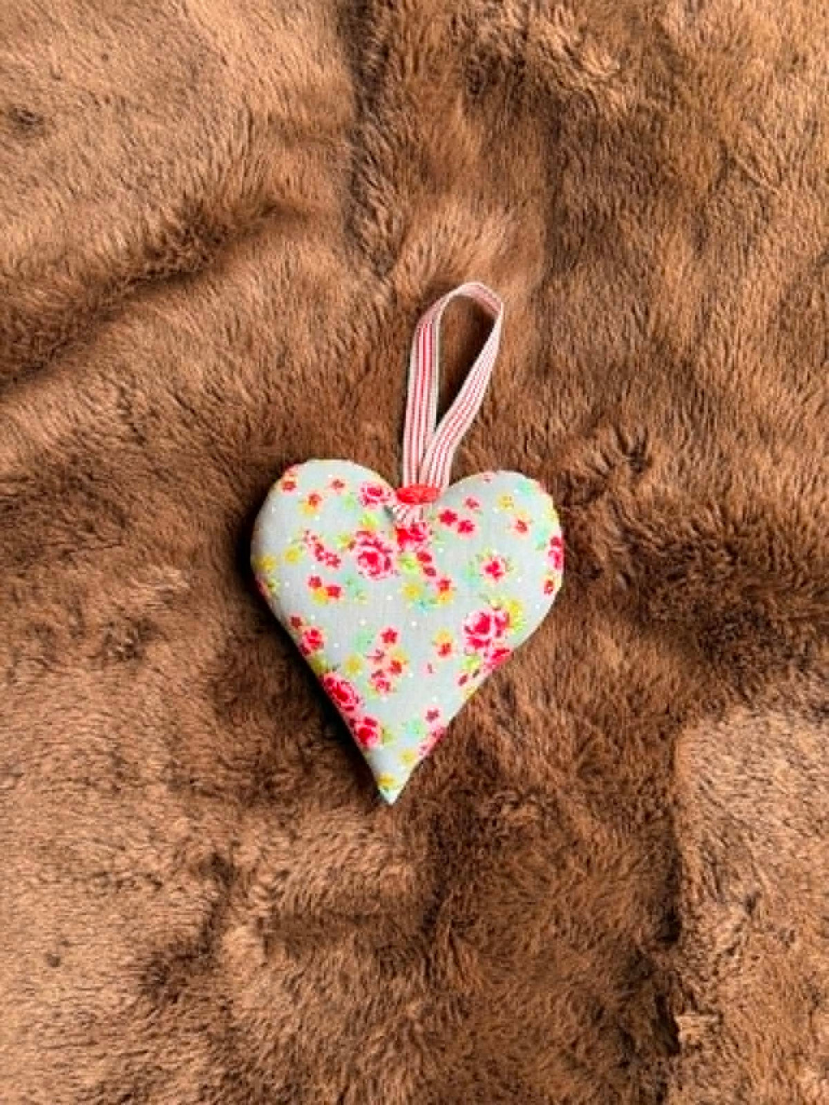 Grey Floral Lavender Scented Heart