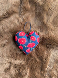 Poppy Print Lavender Scented Heart