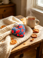Poppy Print Lavender Scented Heart