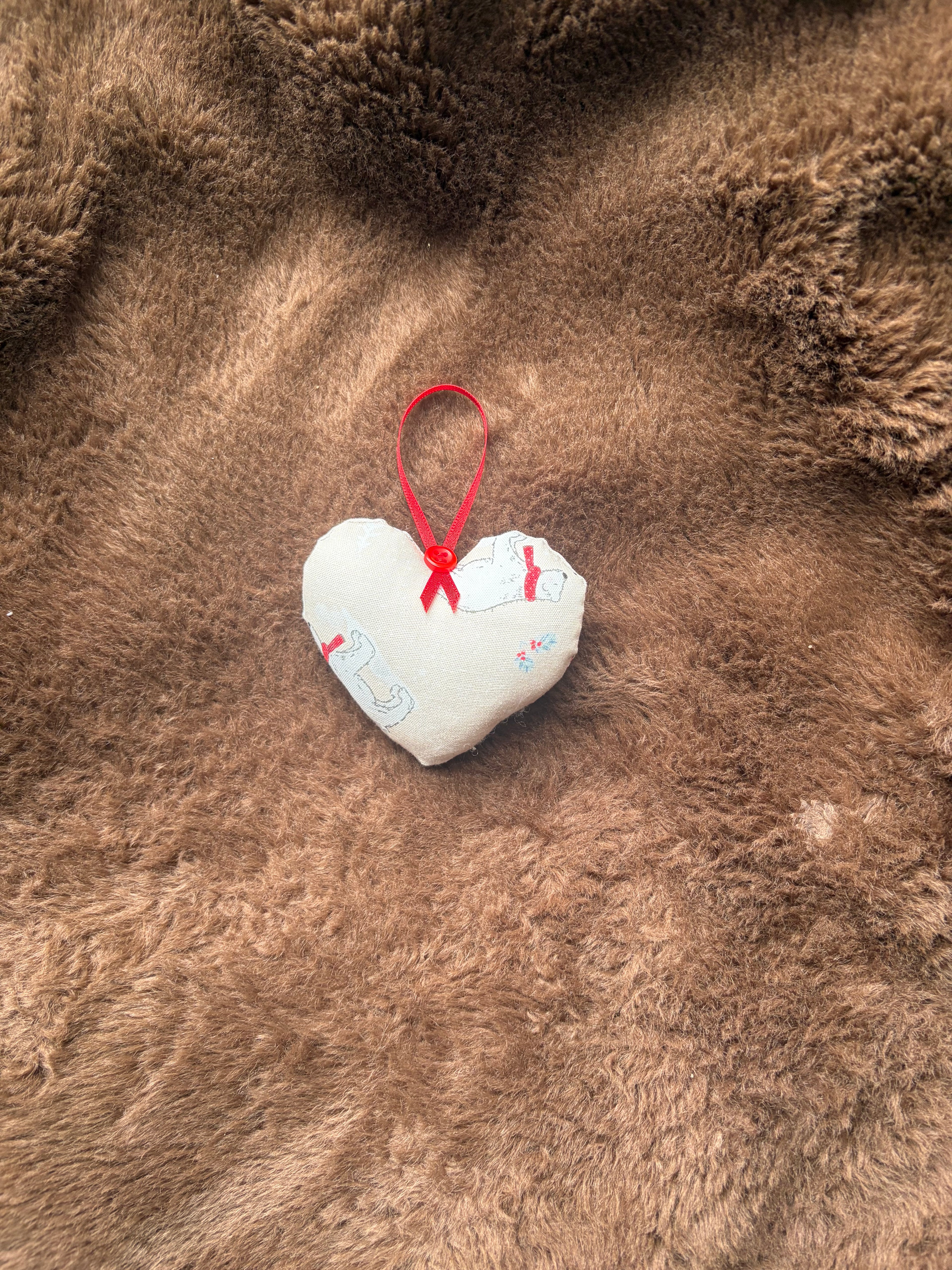 Polar Bear Christmas Mini Heart