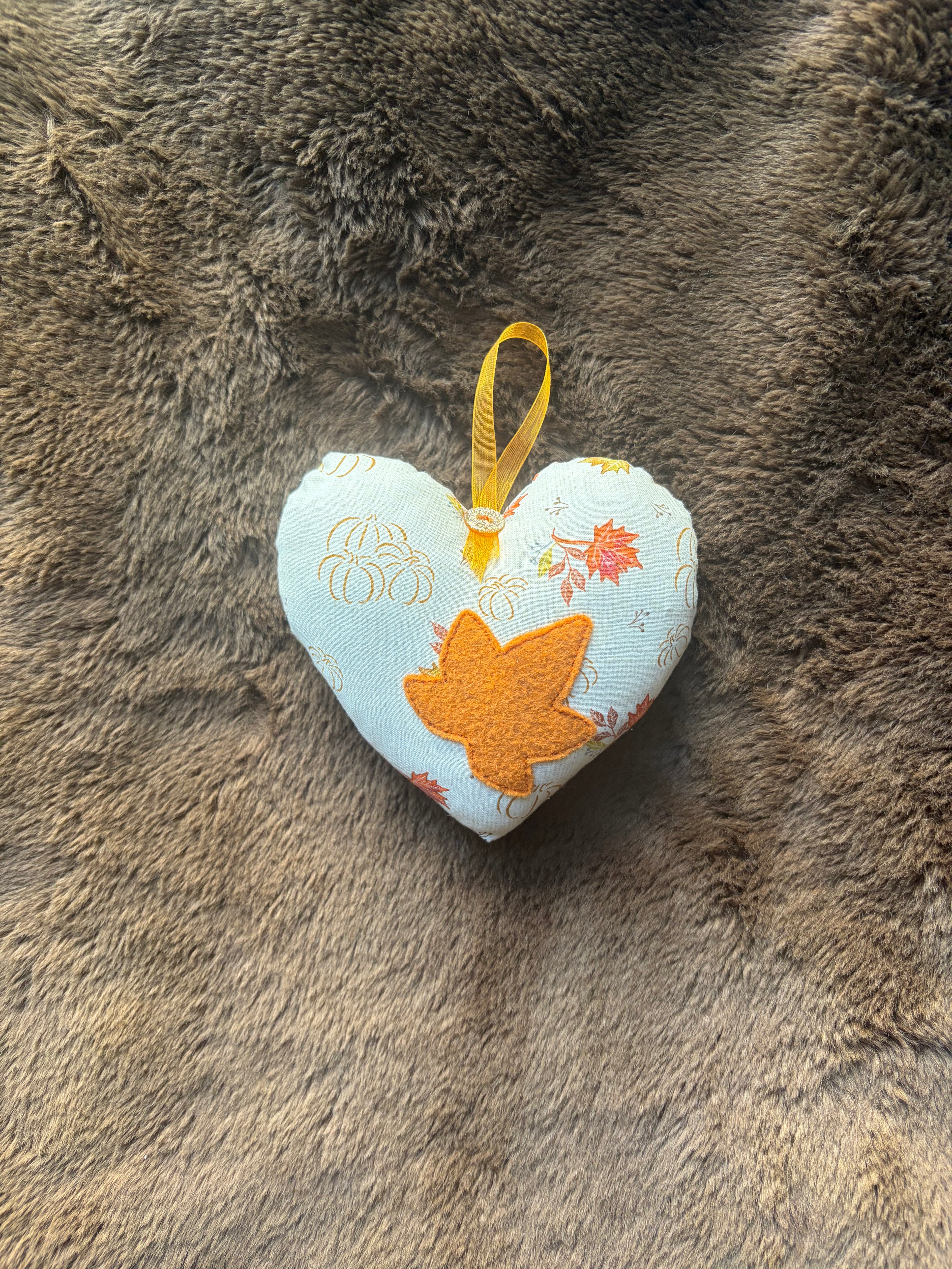 Orange Leaf Heart