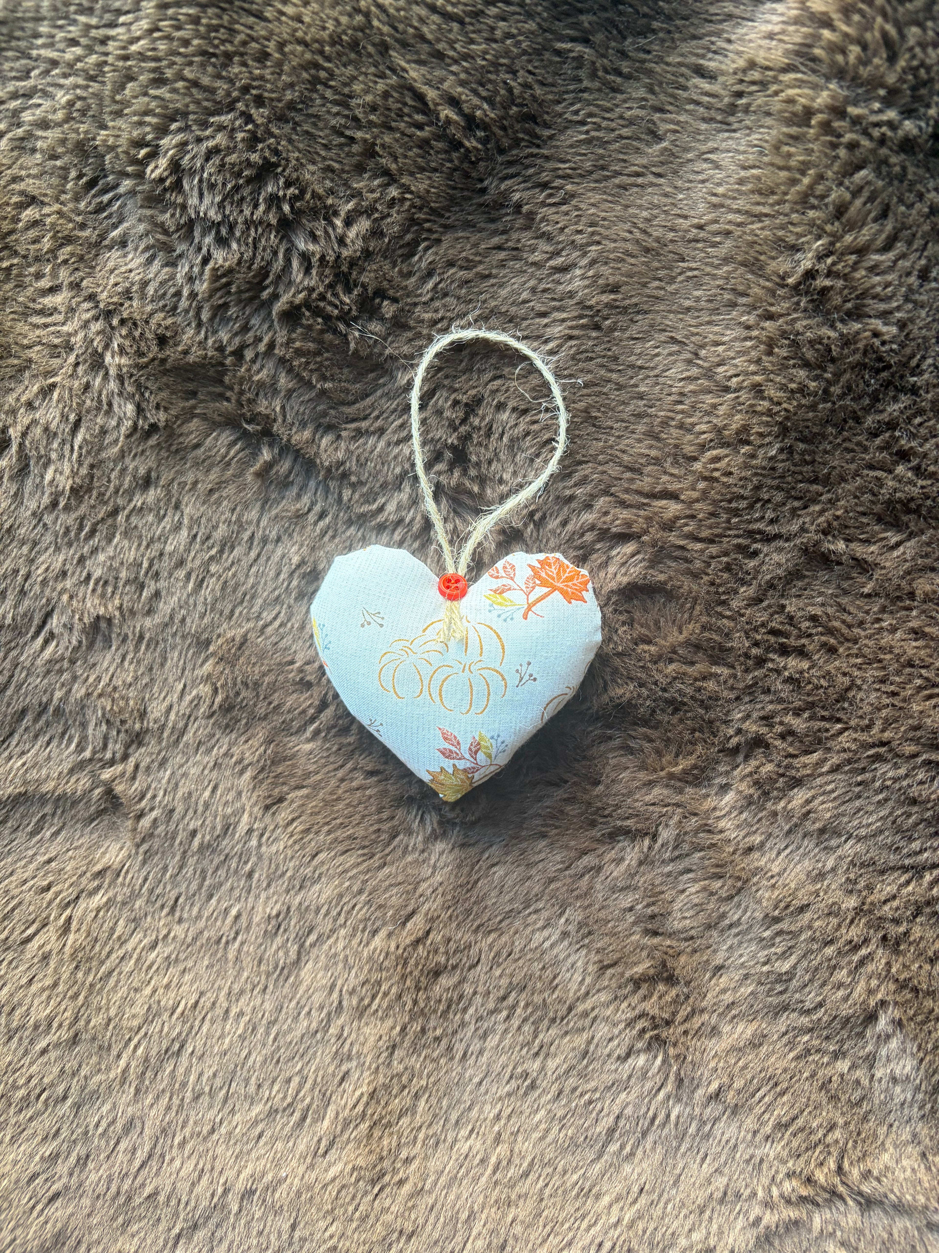 Pumpkin Print Mini Heart