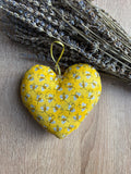 Bee Print Lavender Scented Heart