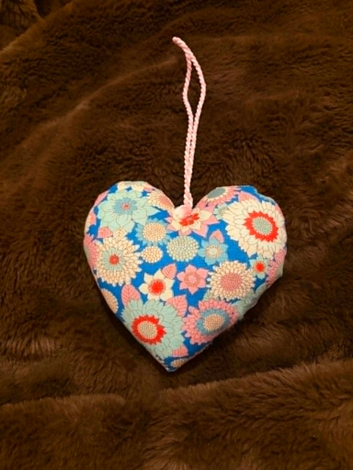 Blue Floral Lavender Scented Heart