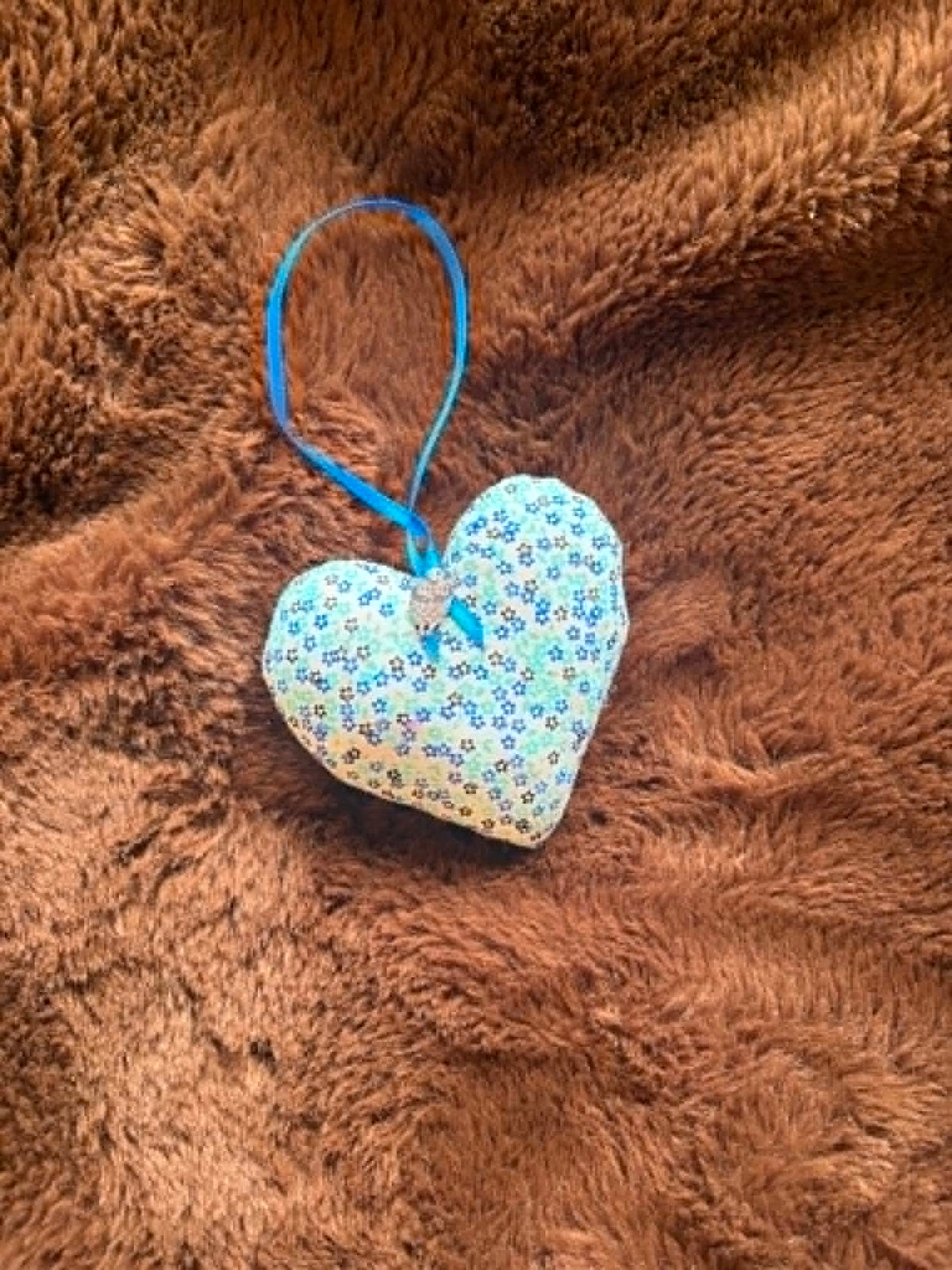Blue Floral Lavender Scented Mini Heart