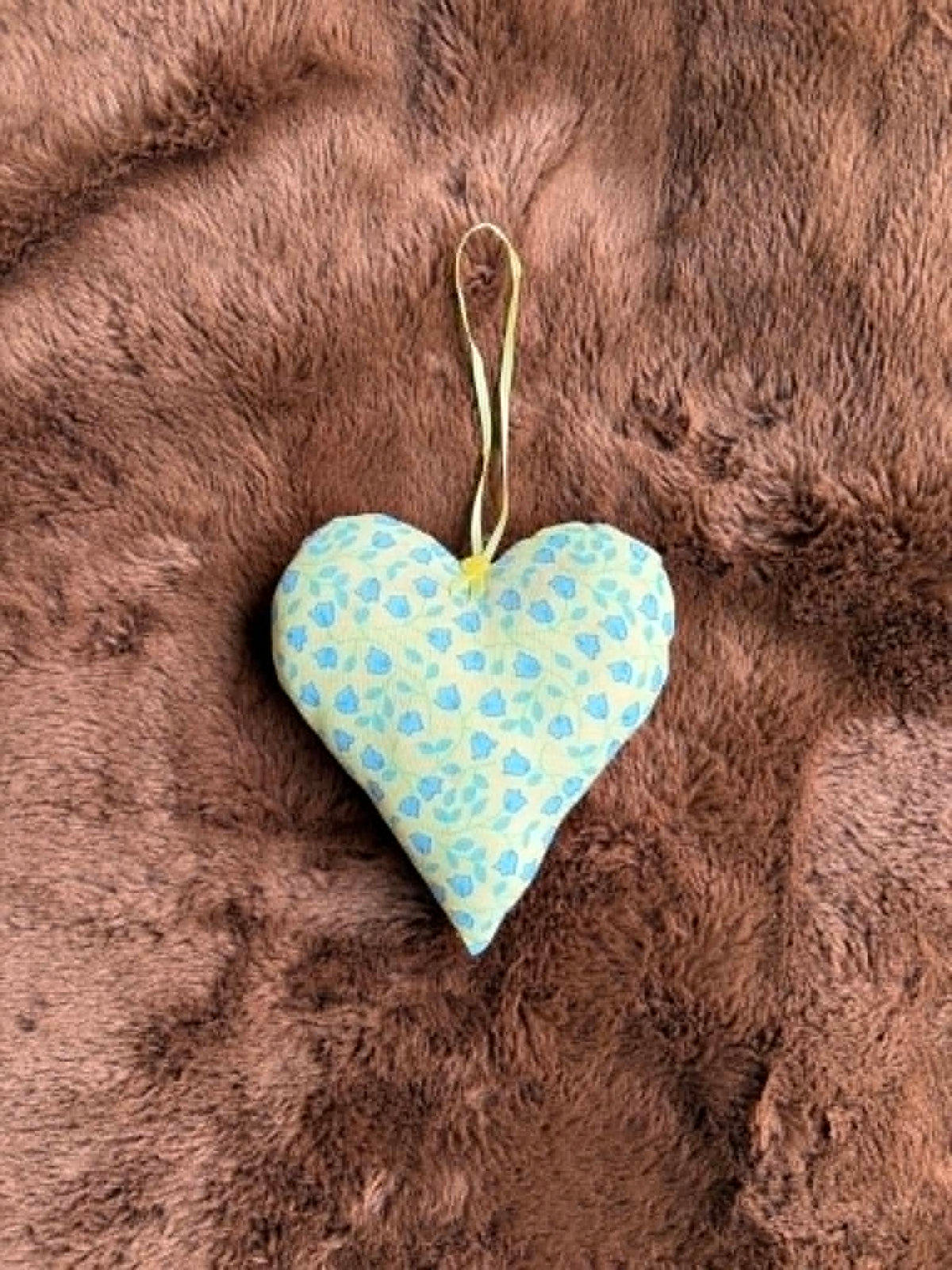 Yellow Floral Lavender Scented Heart