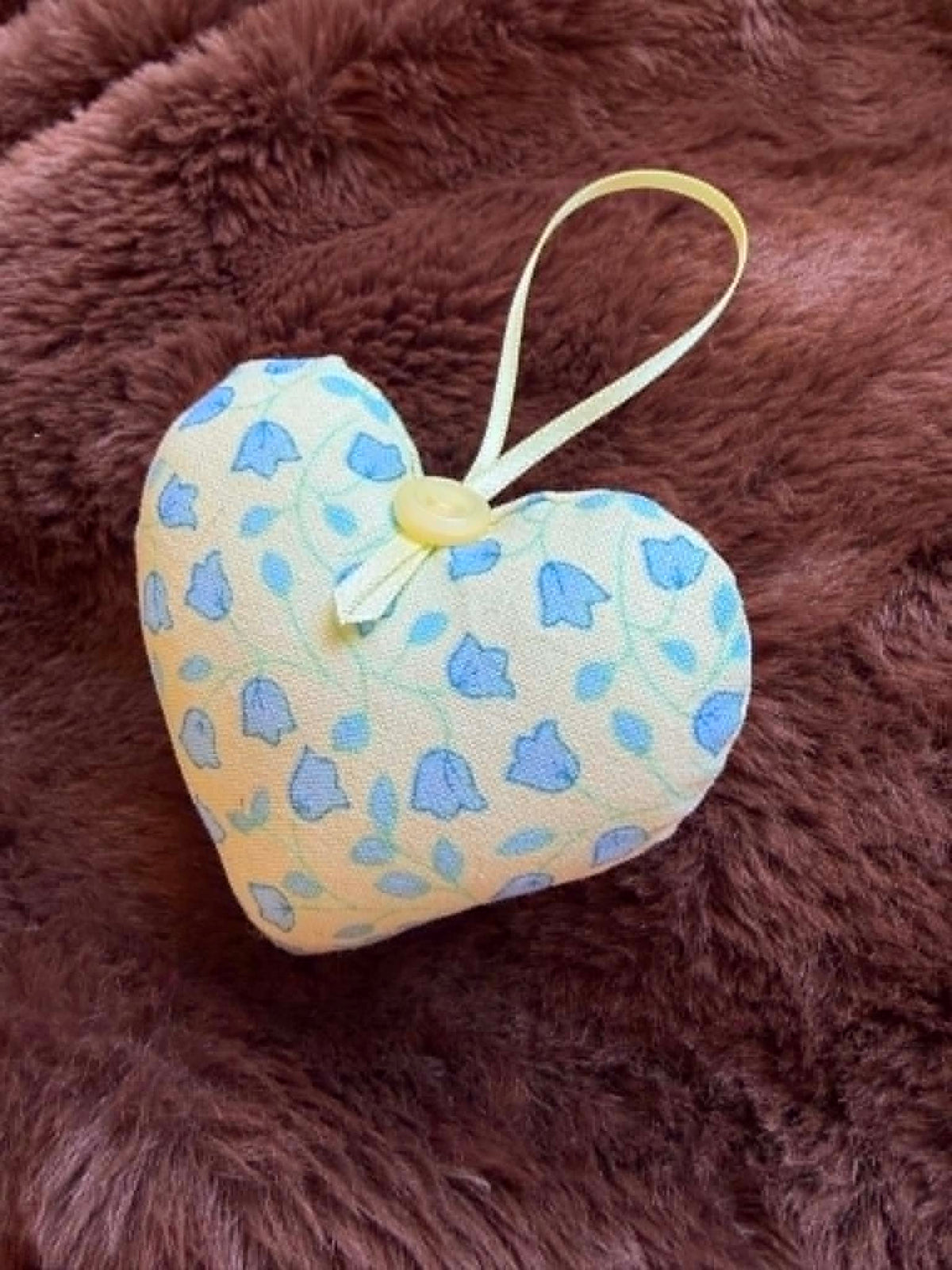 Yellow Floral Lavender Scented Mini Heart