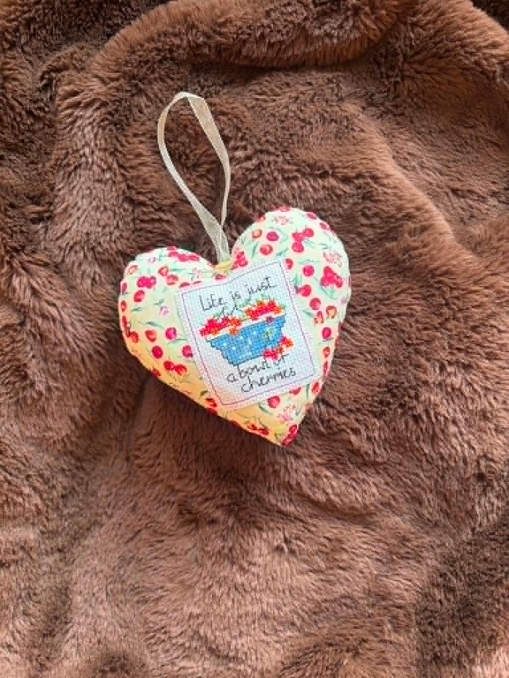 Cherry Lavender Scented Heart