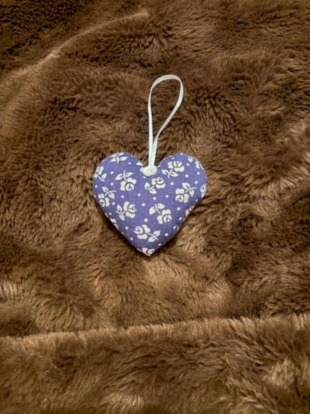 Navy Floral Lavender Scented Mini Heart
