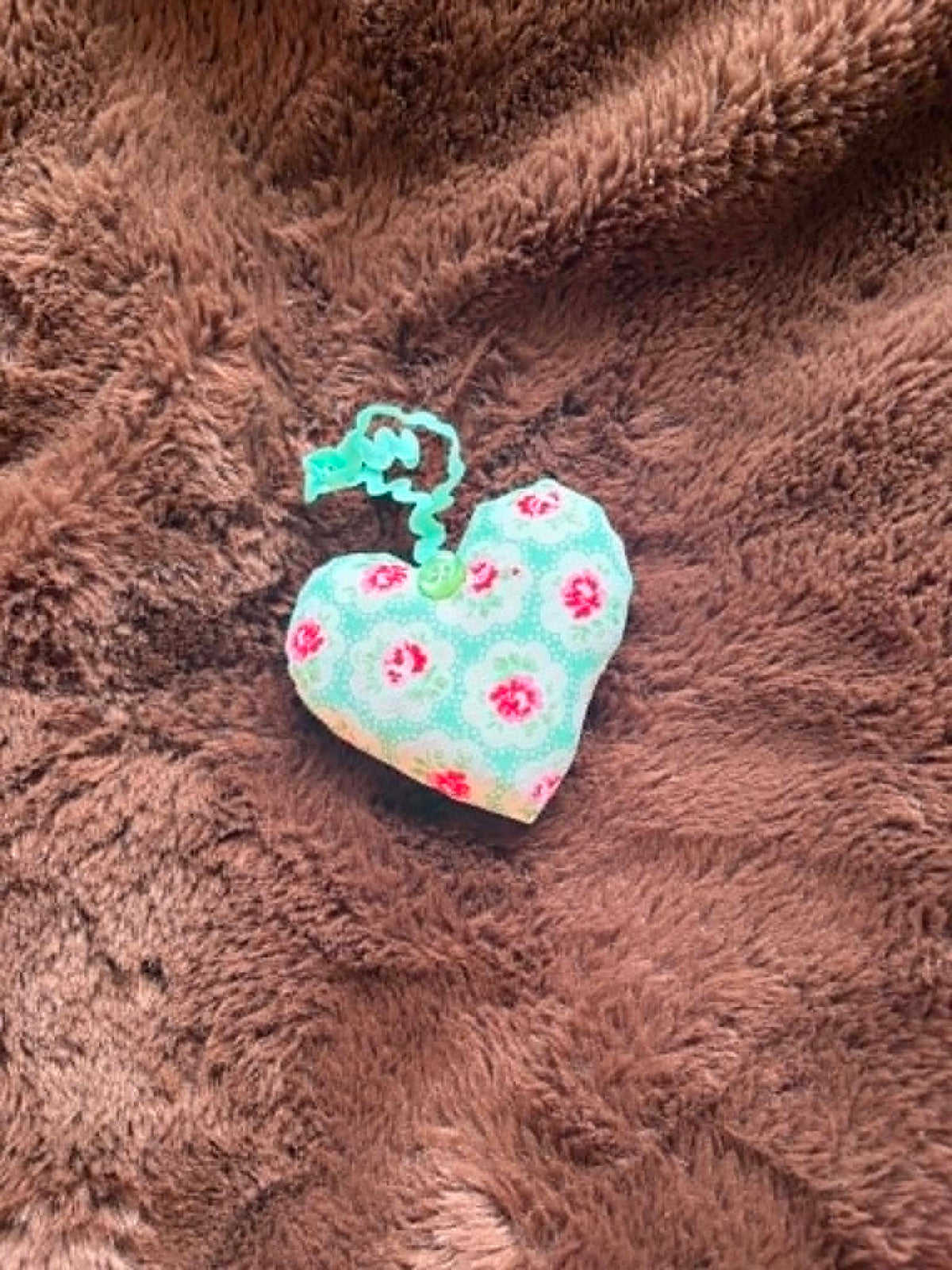 Green Floral Lavender Scented Mini Heart