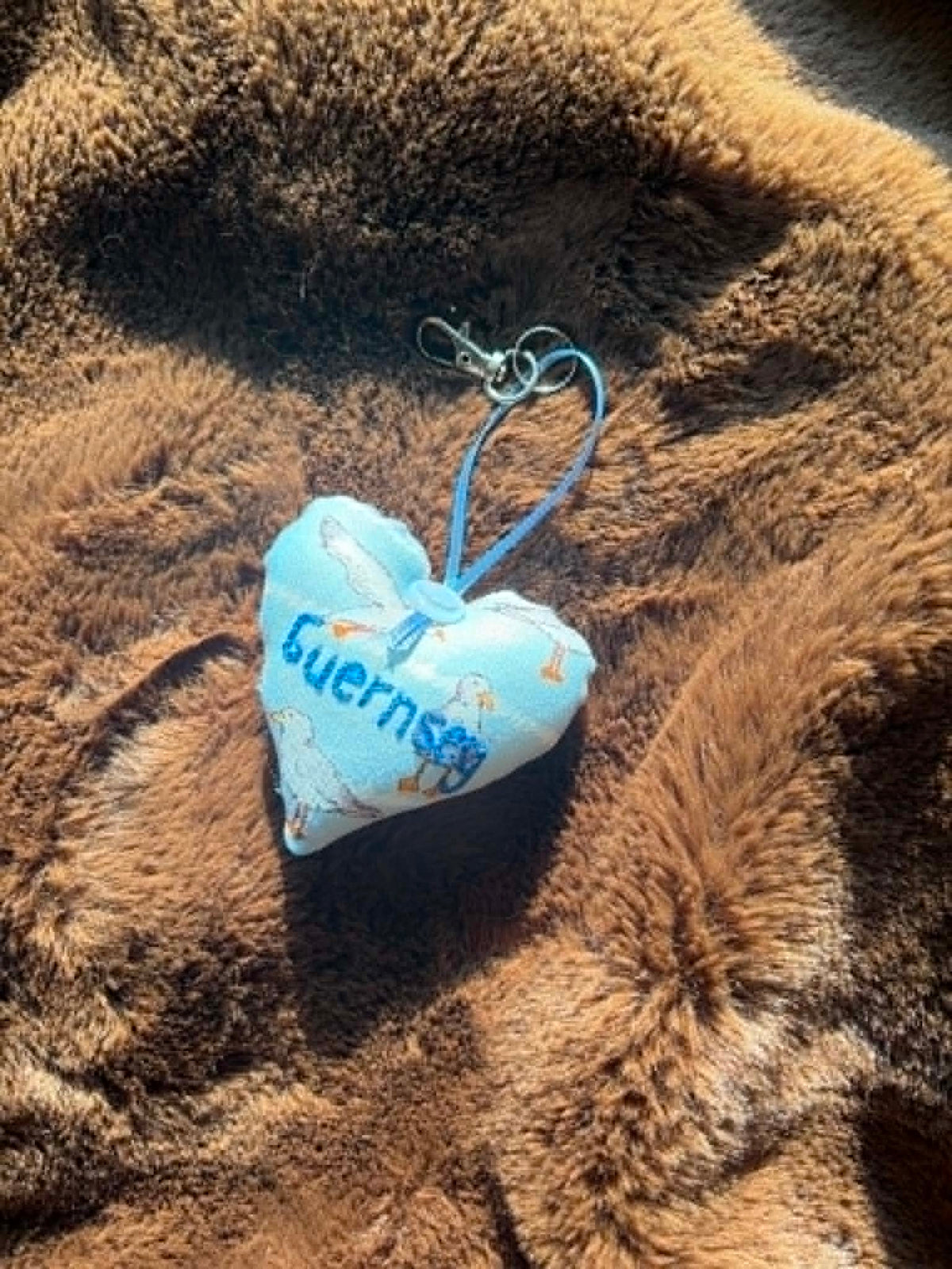 Guernsey Gull Heart Key Ring and Bag Charm