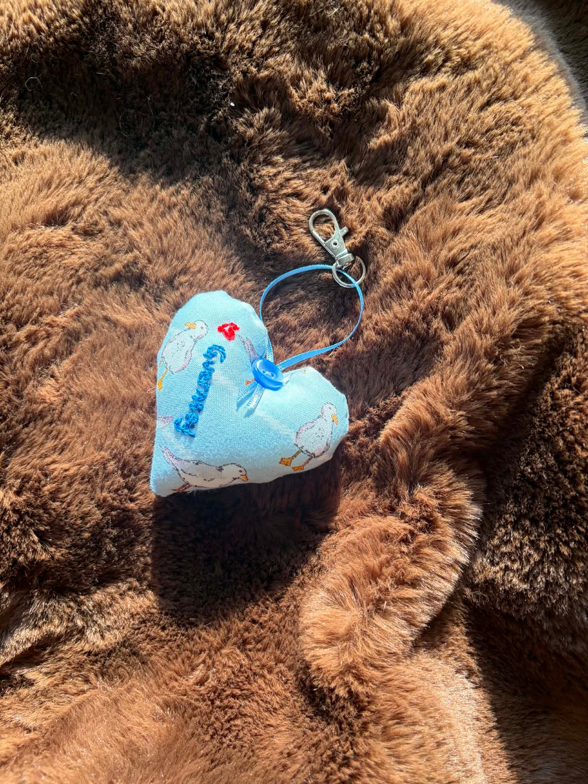 Love Guernsey Heart Key Ring and Bag Charm