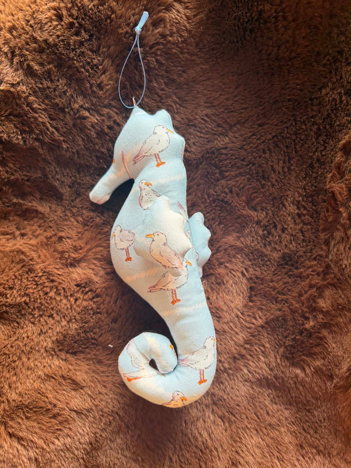 Gull Print Lavender Scented Seahorse