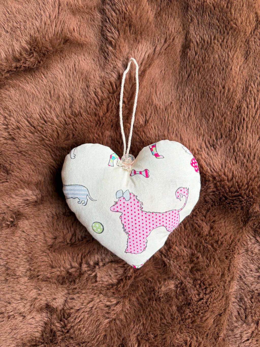 Dog Print Lavender Scented Heart