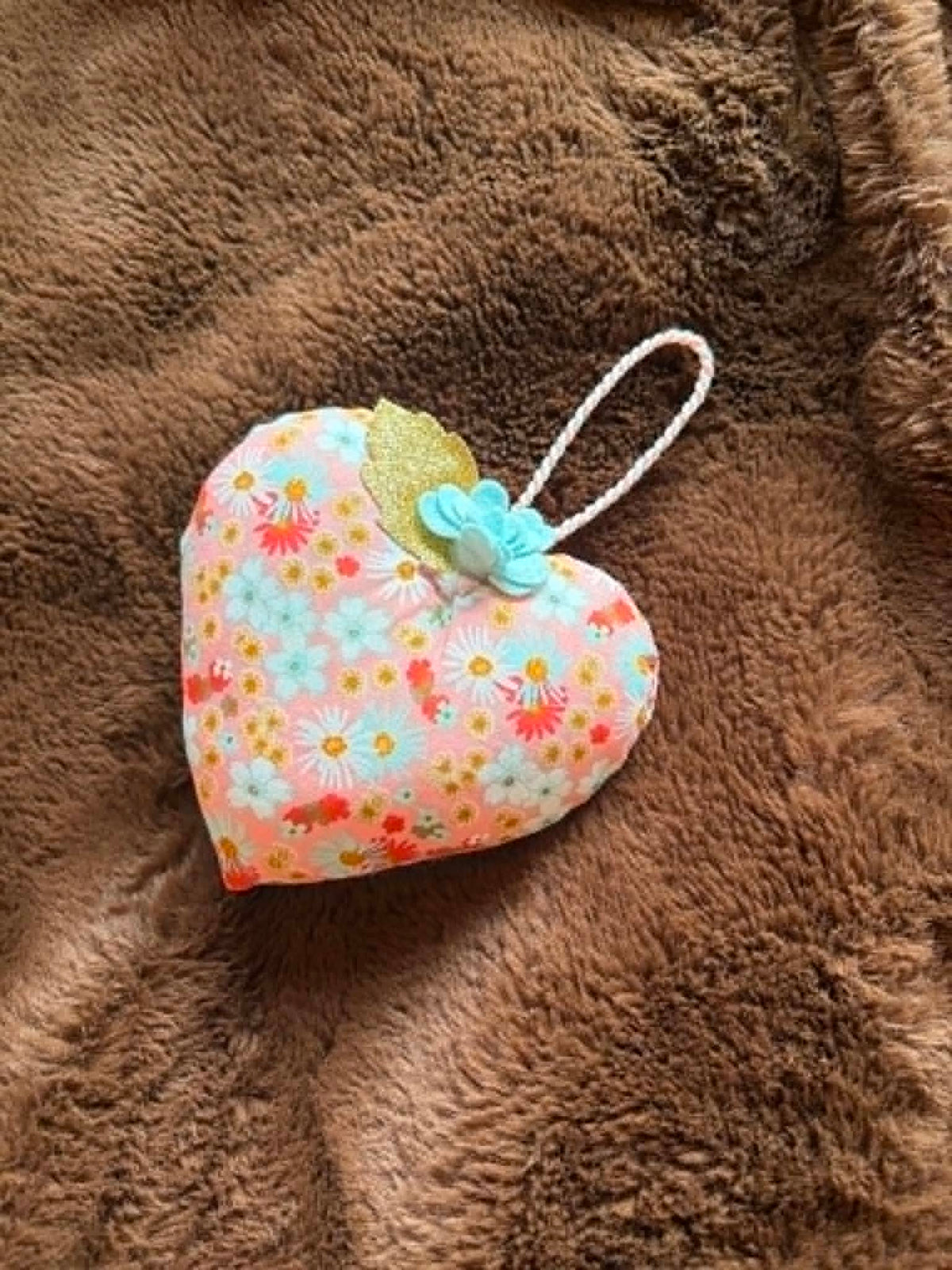 Pink Floral Lavender Scented Heart