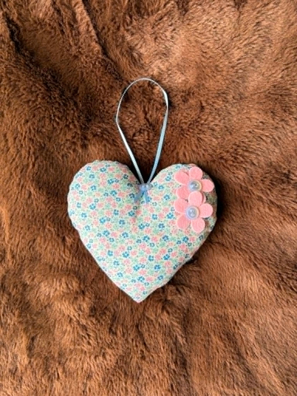 Blue Ditsy Print Lavender Scented Heart
