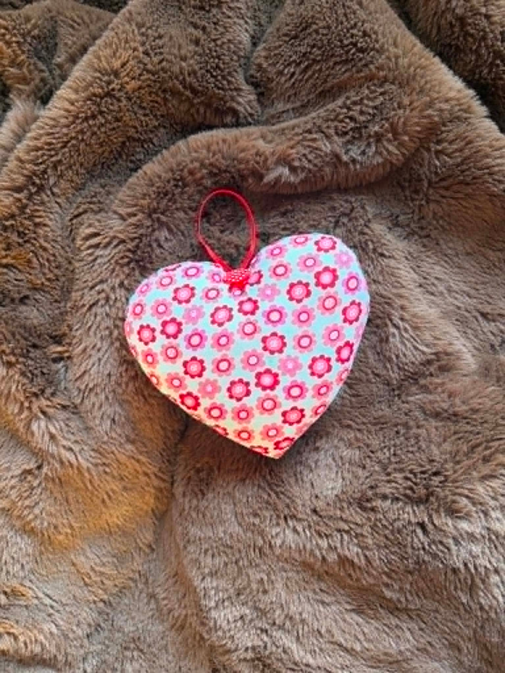 Red and Pink Floral Lavender Scented Heart