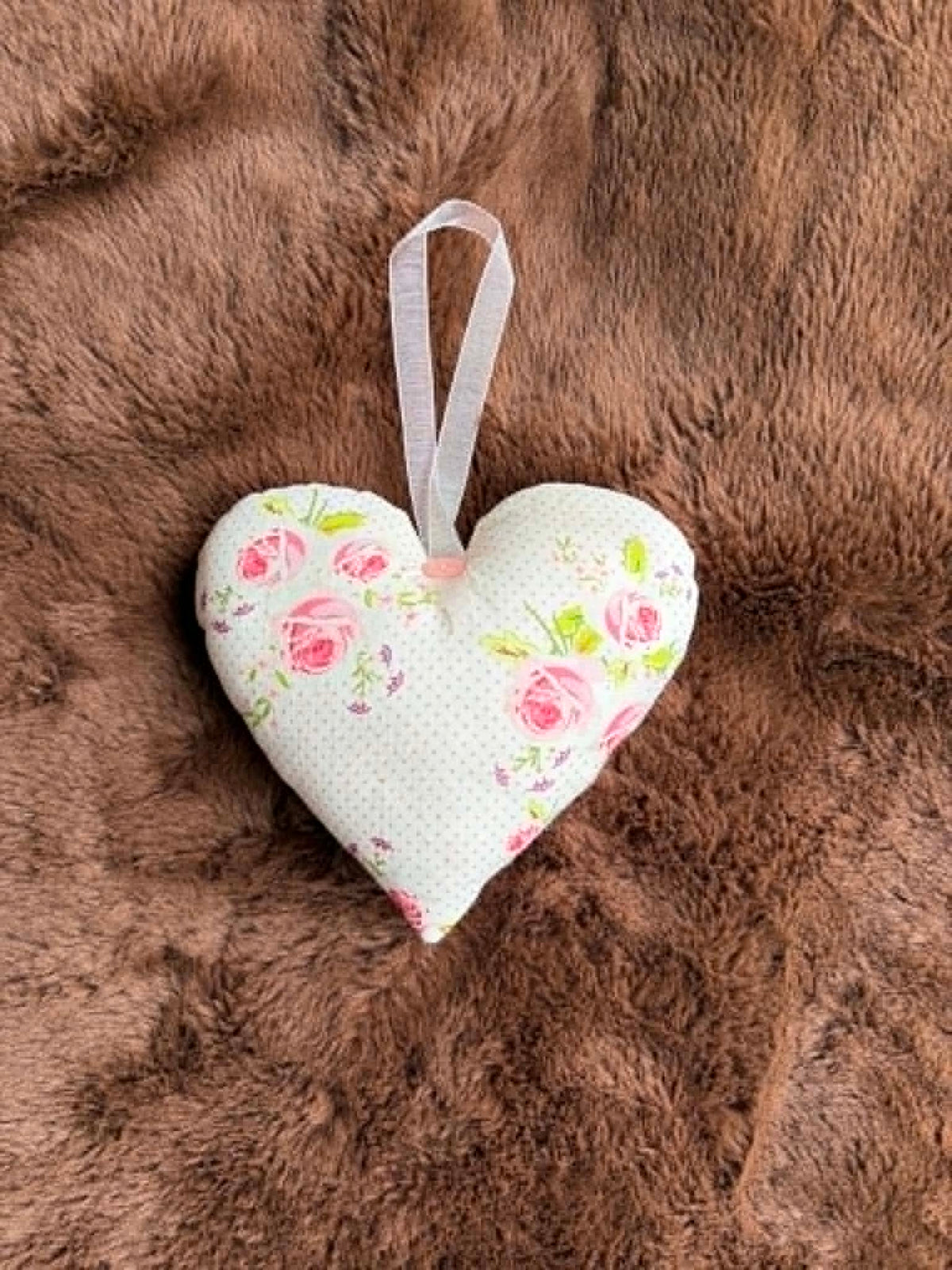 Pink Floral Lavender Scented Heart