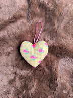 Yellow Gingham Lavender Scented Heart