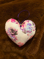Pink and Purple Flowers Scented Heart