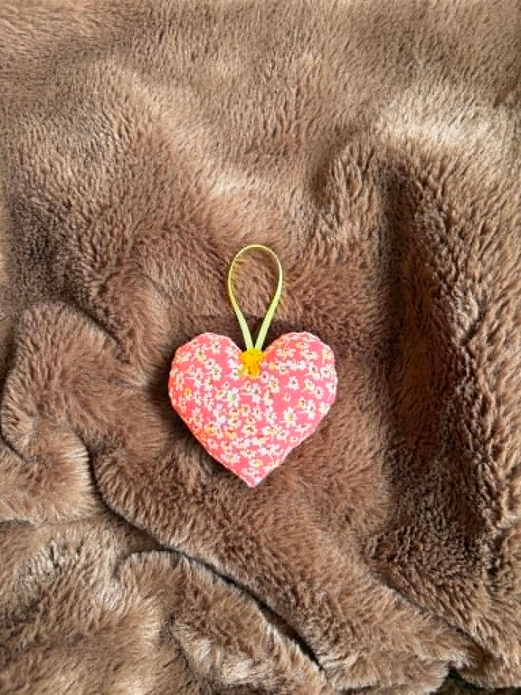 Coral Floral Lavender Scented Mini Heart