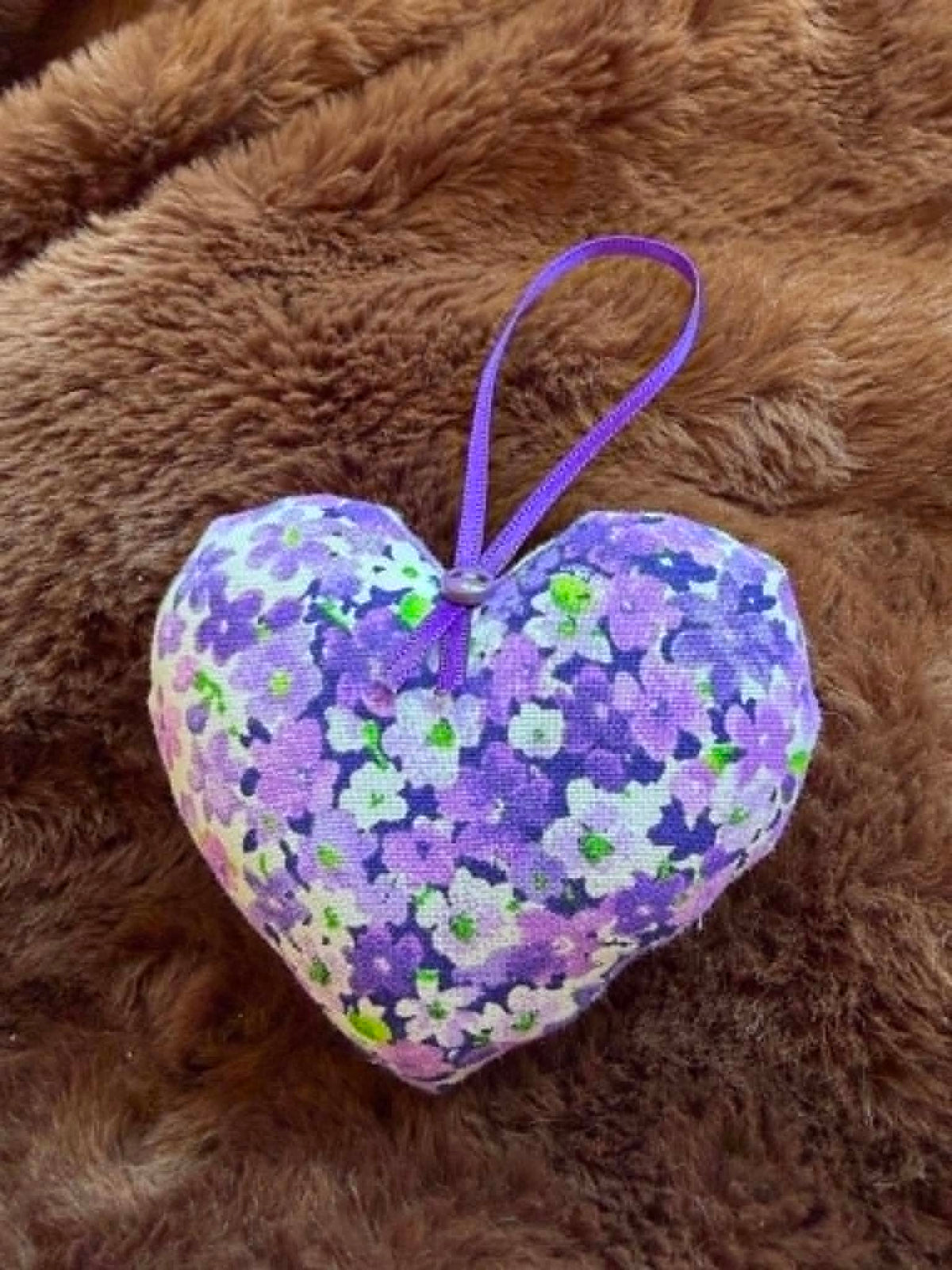 Purple Floral Lavender Scented Mini Heart