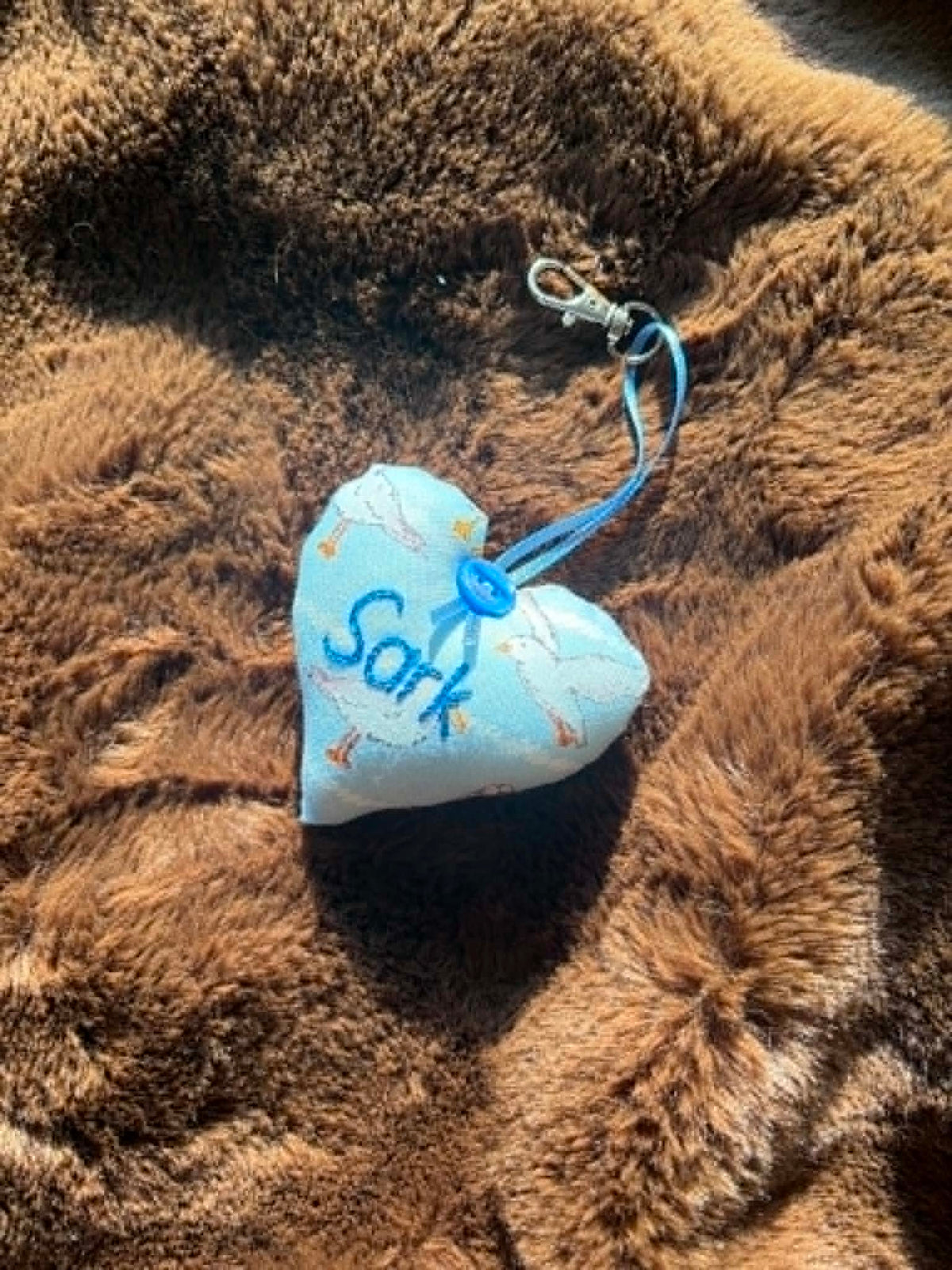 Sark Gull Heart Key Chain and Bag Charm