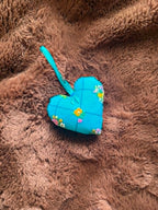 Floral Teal Lavender Scented Mini Heart